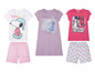 Pyjamas mit Snoopy-, Frozen- und Miraculous Ladybug-Motiv.