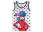 Weißes Tanktop mit Punkten und Ladybug-Motiv.