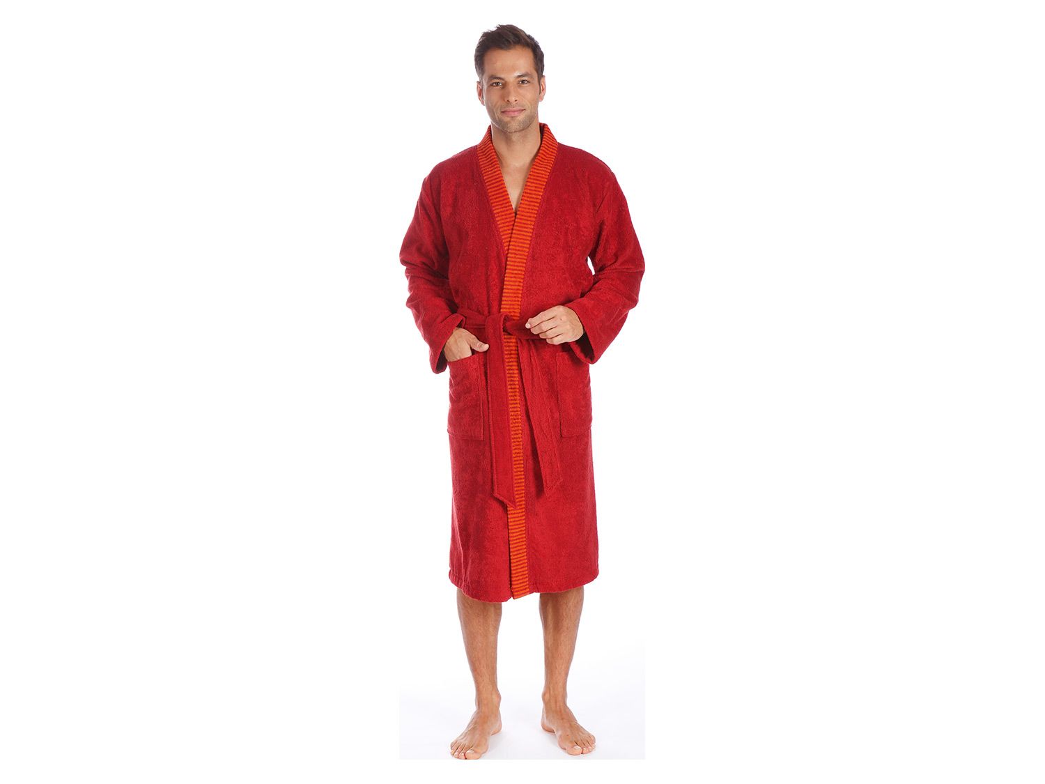 Thumbnail - Egeria Bademantel Bruno für Herren (Rot, M)