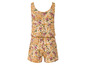 Ein gelber Jumpsuit mit Blumenmuster.