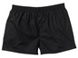 Schwarze Boxershorts mit Knöpfen.