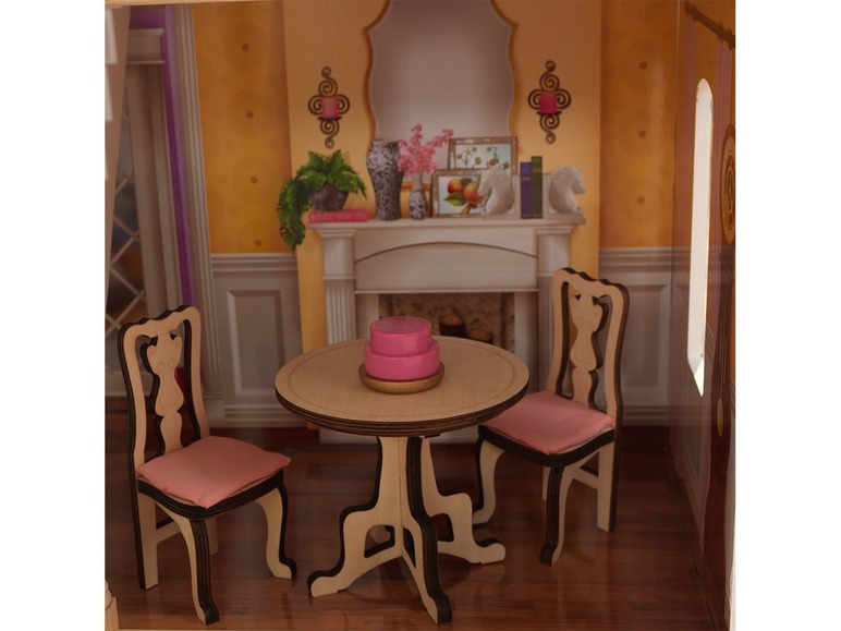 Gehe zu Vollbildansicht: Kidkraft Puppenhaus »Charlotte«, klassisches Design, 14-teiliges Möbelset, 4 Ebenen - Bild 11