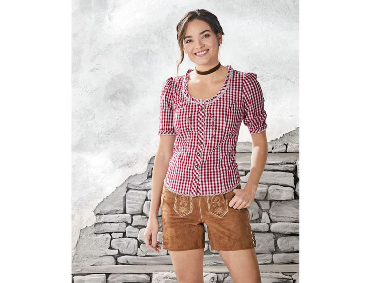 Gehe zu Vollbildansicht: esmara® Damen Trachtenbluse im feschen Oktoberfest-Look - Bild 6