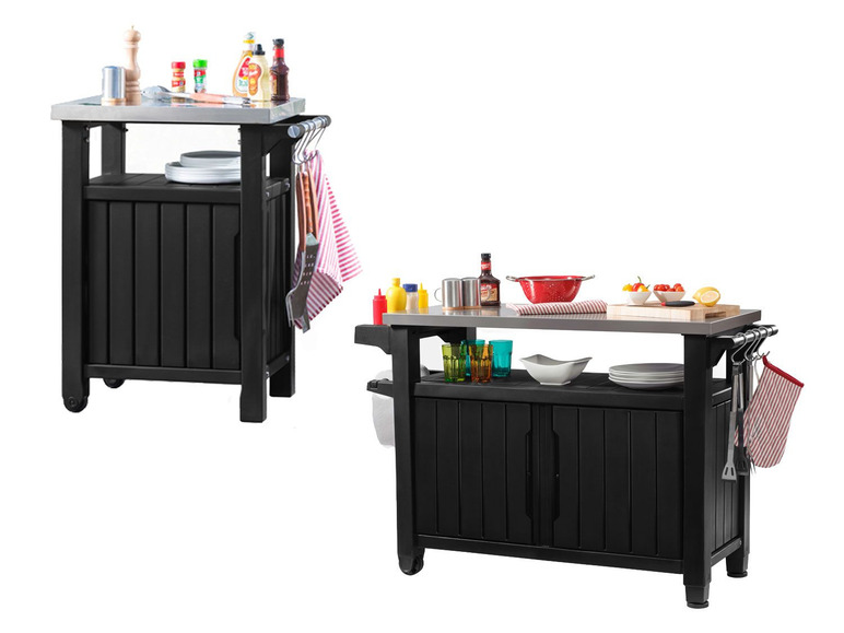 Keter BBQ GrillBeistelltisch, 1/2türig, Stauraum