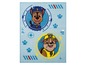 Blauer Paw Patrol Teppich mit Chase und Rubble.