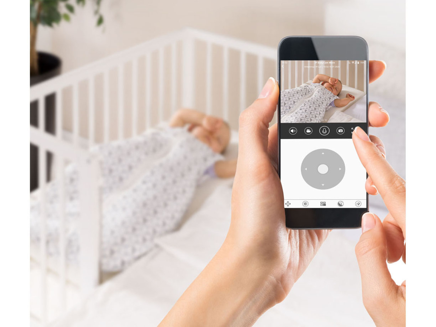 einfache Einrichtung reer Video-Babyphone und IP Kamera BabyCam Steuerung 
