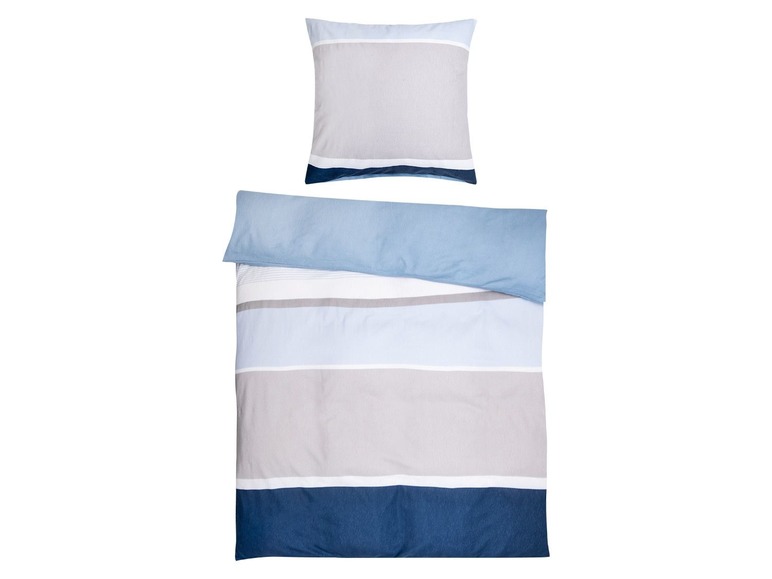 Gehe zu Vollbildansicht: Castell Biber Bettwäsche Stripes Azurblau - Bild 3