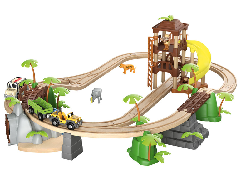 Gehe zu Vollbildansicht: Playtive Holz Eisenbahnset Countryside / Dschungel - Bild 9