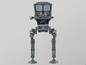 Ein graues Star Wars AT-ST Walker Spielzeugmodell.