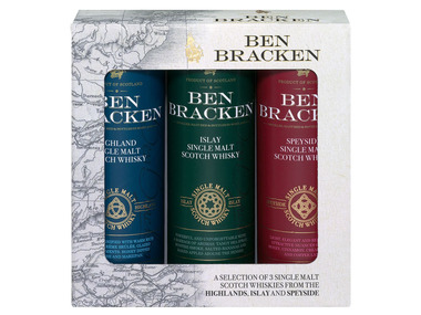 Ben Bracken Single Malt Scotch Whisky Mini-Pack 3 x 0,05 l, 40% Vol