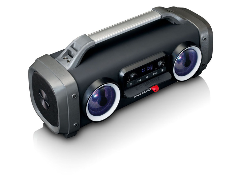 Gehe zu Vollbildansicht: Lenco SPR-100 IPX4 Boombox mit PLL FM-Radio, USB, SD und Lichtern - Bild 3