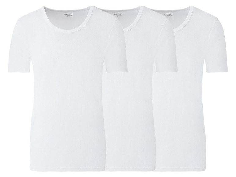 Gehe zu Vollbildansicht: LIVERGY® Herren Unterhemd, 3 Stück, aus reiner Baumwolle - Bild 2