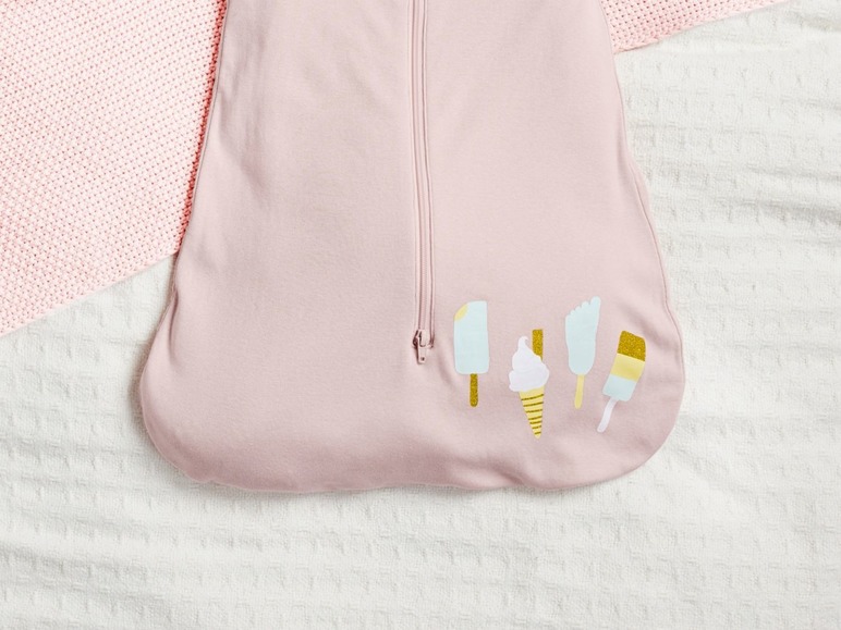 Gehe zu Vollbildansicht: LUPILU® Baby Schlafsack Mädchen, Reißverschluss mit Kinnschutz, aus reiner Baumwolle - Bild 8