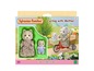 Sylvanian Families Spielset mit Mutter und Kind auf dem Fahrrad.