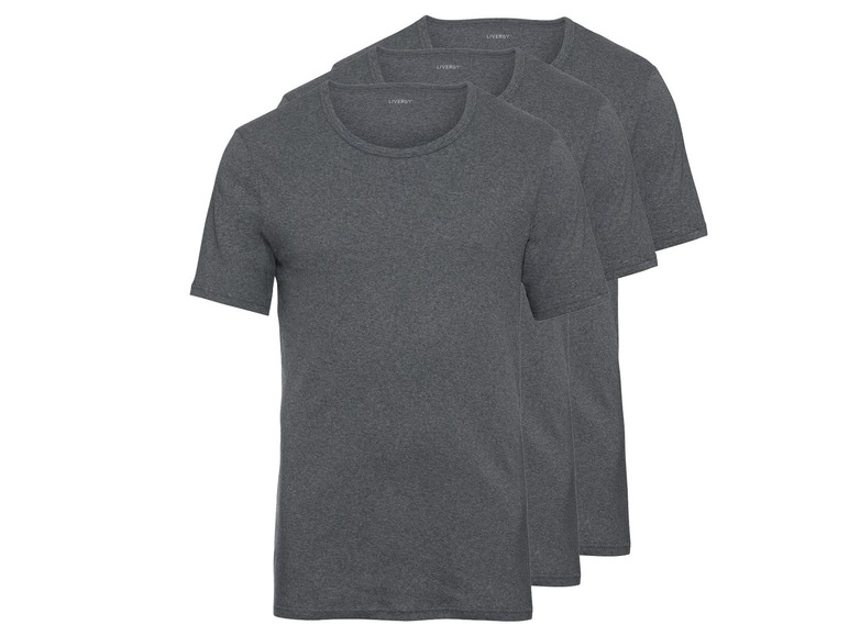 Gehe zu Vollbildansicht: LIVERGY® Unterhemd Herren, 3 Stück, mit Rundhals- oder V-Ausschnitt, aus reiner Baumwolle - Bild 4