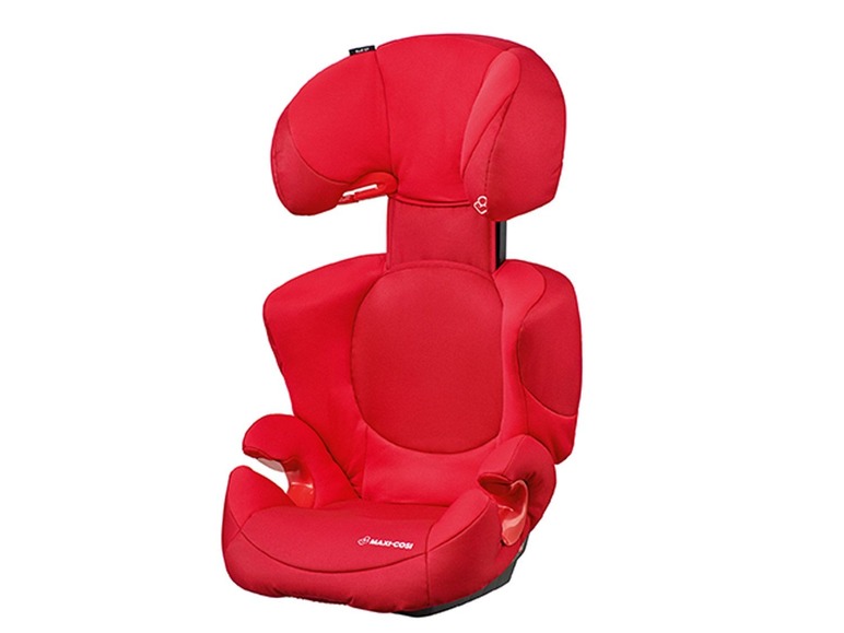 Ein roter Maxi-Cosi Autositz für Kinder.