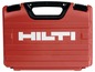 Ein roter Hilti Werkzeugkoffer.