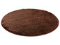 Runde braune Badezimmermatte