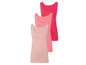 Drei einfarbige Tanktops in Rosétönen.
