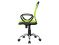 Grüner Bürostuhl mit Mesh-Rückenlehne und Rollen