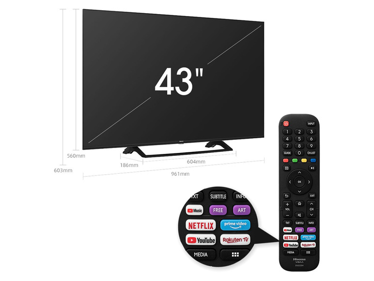 Gehe zu Vollbildansicht: Hisense Fernseher 4K UHD SmartTV A7300F - Bild 3