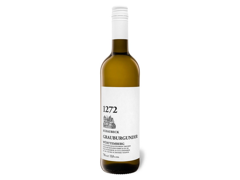 Schaubeck 1272 Württemberg Weißwein QbA trocken, 2022 Grauburgunder