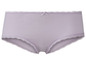 Lilafarbene Unterwäsche mit Spitze.