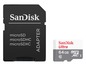 Eine 64 GB SanDisk Ultra microSDXC-Karte mit Adapter.