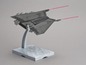 Ein Star Wars TIE Interceptor Modell mit Laserstrahlen.