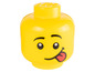 Gelber LEGO-Kopf mit einem grinsenden Smiley.