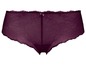 Bordeauxfarbene Unterhose mit Spitze.