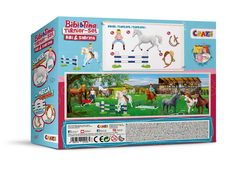 3 ab CRAZE Spielfiguren, & - »Turnier-Set 2 mit Bibi Bibi Jahren & Tina Sabrina«,