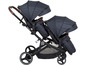BabyGO Zwillingskinderwagen mit zwei Sitzen.