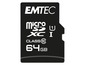Eine 64 GB microSDXC Speicherkarte von Emtec