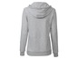 Ein grauer Hoodie mit Kapuze für Frauen.