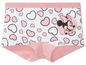 Rosa Unterhose mit Minnie Mouse-Motiv und Herzen.