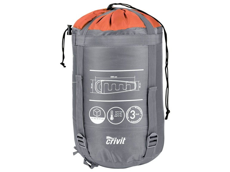 Gehe zu Vollbildansicht: CRIVIT® Schlafsack, mit Reißverschluss, Wärmeleiste, inklusive Kompressions-Packsack - Bild 6