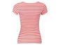 Ein rot-weiß gestreiftes T-Shirt für Damen.