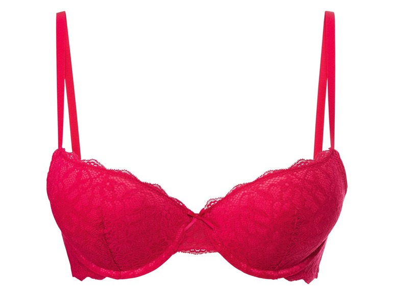 Gehe zu Vollbildansicht: ESMARA® Lingerie Push-Up-BH, mit Spitze und Zierschleife, integrierte Kissen - Bild 9