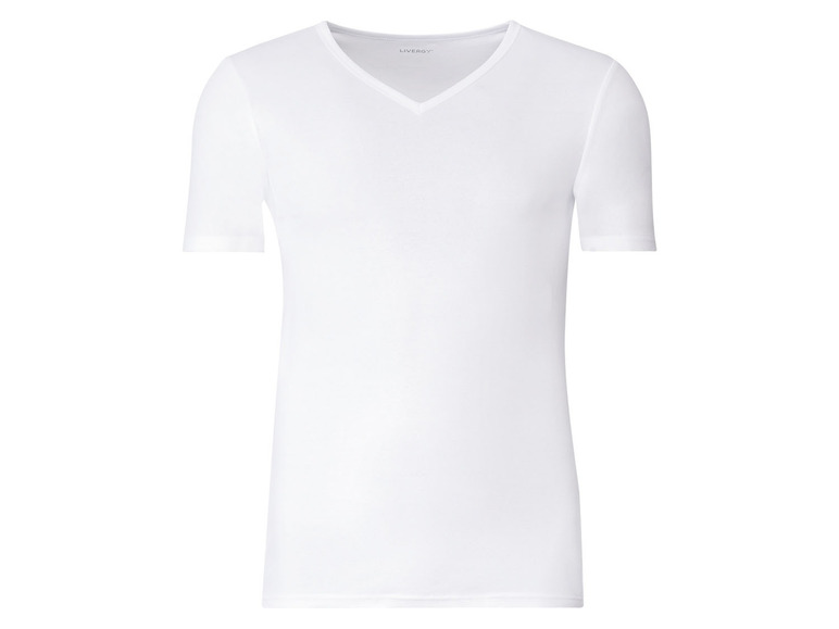 Weißes V-Neck T-Shirt von Livergy.