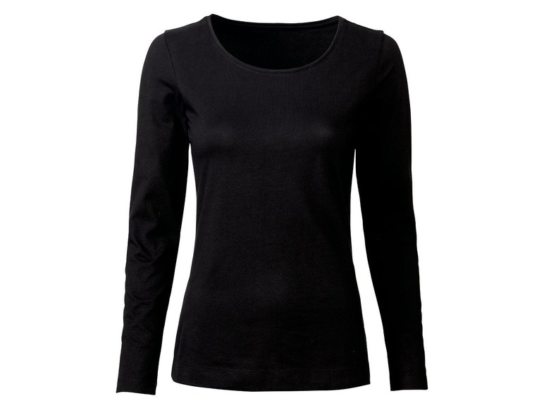 Gehe zu Vollbildansicht: ESMARA® Langarmshirt Damen, 2 Stück, in Single-Jersey-Qualität, aus Baumwolle und Elasthan - Bild 11