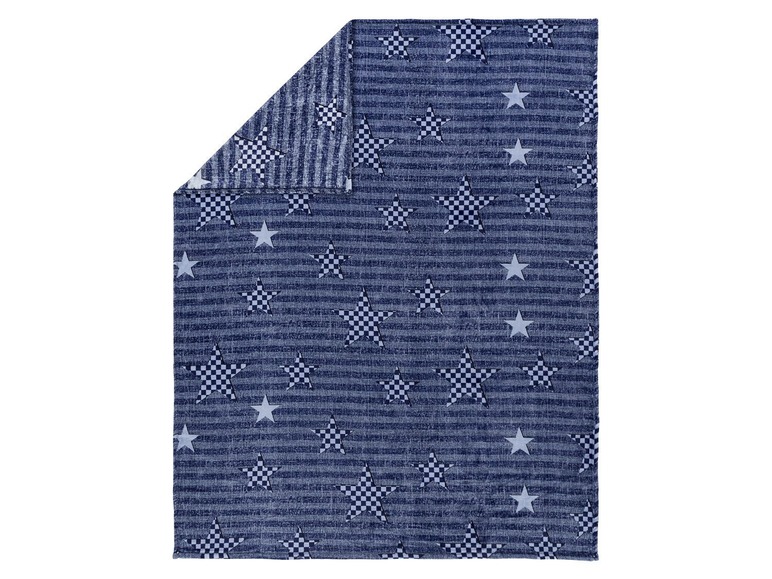 Blaues Geschirrtuch mit weißen Sternen und Streifen