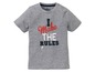 Ein graues T-Shirt mit kurzen Ärmeln von Pepperts! mit dem Aufdruck 'I make the rules'.