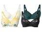 Drei BHs mit Spitze und Blumenmuster