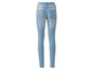 Hellblaue Skinny Jeans mit elastischem Bund.