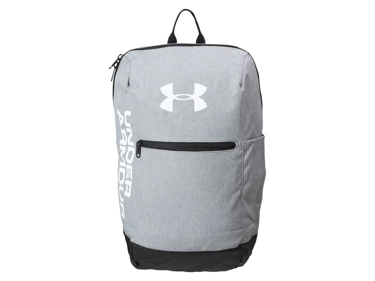 Grauer Under Armour Rucksack mit weißem Logo.