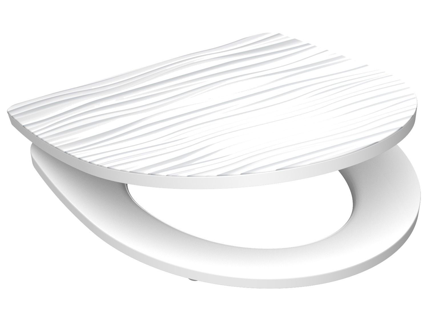Wenko MARBLE White Premium WC-Sitz Mit Relief, Duroplast 25385100