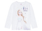Weißes Langarmshirt mit Elsa aus Frozen.