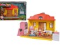 Masha und der Bär Spielhaus mit Figuren von Masha, dem Bären und Zubehör.