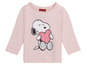 Rosa Langarmshirt mit Snoopy und einem Herz.